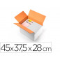 Caja para embalar q-connect re gulable en altura ultrarresistente cartón canal doble 7 mm color blanco 450x280x375 mm