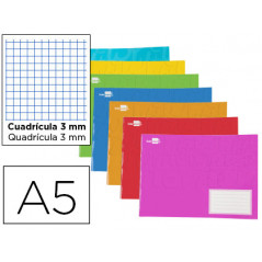 Libreta liderpapel write a5 apaisada 32h 60g/m2 cuadro 3 mm con margen