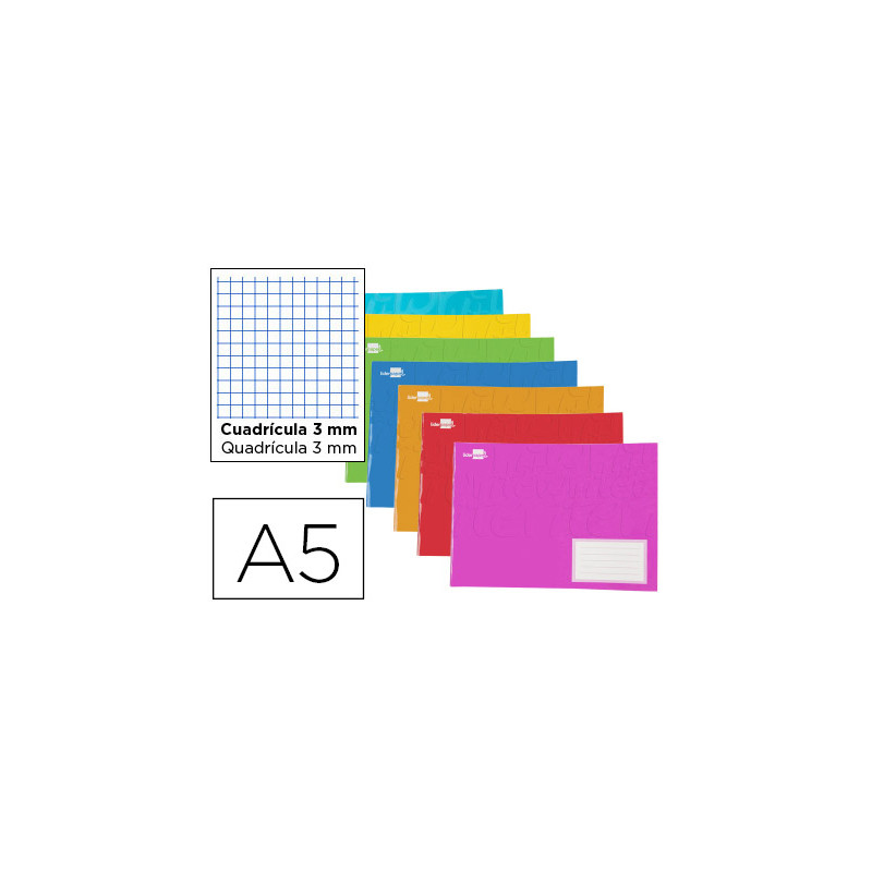 Libreta liderpapel write a5 apaisada 32h 60gr cuadro 3 mm con margen