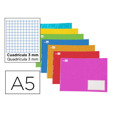 Libreta liderpapel write a5 apaisada 32h 60g/m2 cuadro 3 mm con margen